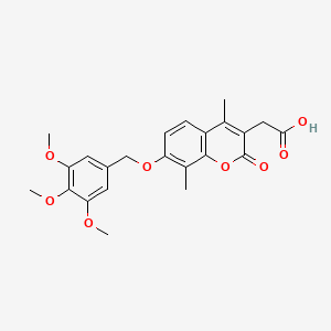 {4,8-dimethyl-2-oxo-7-[(3,4,5-trimethoxybenzyl)oxy]-2H-chromen-3-yl}acetic acid