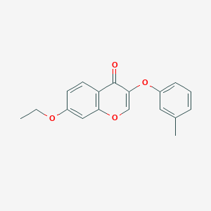 molecular formula C18H16O4 B5574851 7-ethoxy-3-(3-methylphenoxy)-4H-chromen-4-one 