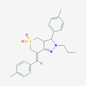 molecular formula C24H28N2O2S B557486 (7Z)-3-(4-甲苯基)-7-[(4-甲苯基)亚甲基]-2-丙基-3a,4-二氢-3H-噻吩并[4,3-c]吡唑 5,5-二氧化物 CAS No. 182618-30-0