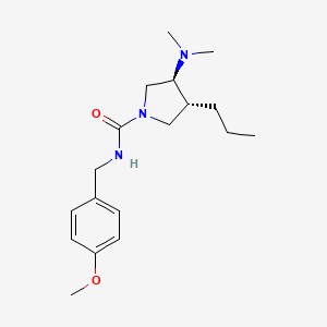 (3S*,4R*)-3-(dimethylamino)-N-(4-methoxybenzyl)-4-propyl-1-pyrrolidinecarboxamide