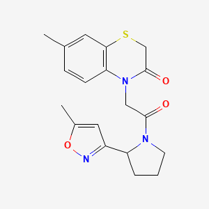 7-methyl-4-{2-[2-(5-methylisoxazol-3-yl)pyrrolidin-1-yl]-2-oxoethyl}-2H-1,4-benzothiazin-3(4H)-one