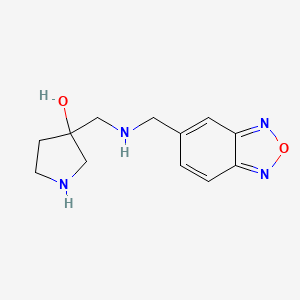 molecular formula C12H16N4O2 B5574928 3-{[(2,1,3-benzoxadiazol-5-ylmethyl)amino]methyl}-3-pyrrolidinol dihydrochloride 