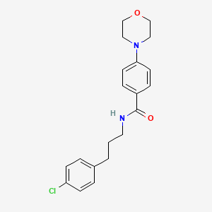 molecular formula C20H23ClN2O2 B5575018 N-[3-(4-chlorophenyl)propyl]-4-(4-morpholinyl)benzamide 