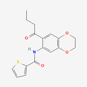 N-(7-butyryl-2,3-dihydro-1,4-benzodioxin-6-yl)-2-thiophenecarboxamide