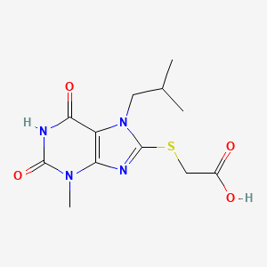 molecular formula C12H16N4O4S B5575052 [(7-isobutyl-3-methyl-2,6-dioxo-2,3,6,7-tetrahydro-1H-purin-8-yl)thio]acetic acid 