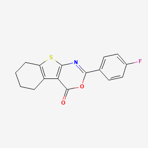 molecular formula C16H12FNO2S B5575072 2-(4-fluorophenyl)-5,6,7,8-tetrahydro-4H-[1]benzothieno[2,3-d][1,3]oxazin-4-one 