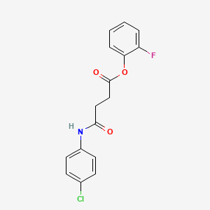 molecular formula C16H13ClFNO3 B5575076 2-fluorophenyl 4-[(4-chlorophenyl)amino]-4-oxobutanoate 