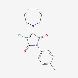 molecular formula C17H19ClN2O2 B5575077 3-(1-azepanyl)-4-chloro-1-(4-methylphenyl)-1H-pyrrole-2,5-dione 