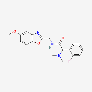 2-(dimethylamino)-2-(2-fluorophenyl)-N-[(5-methoxy-1,3-benzoxazol-2-yl)methyl]acetamide