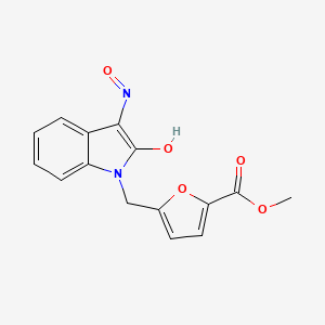 methyl 5-{[3-(hydroxyimino)-2-oxo-2,3-dihydro-1H-indol-1-yl]methyl}-2-furoate