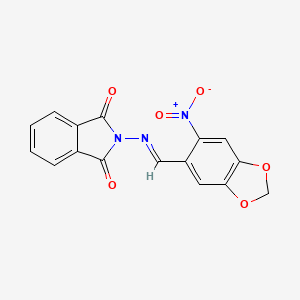 2-{[(6-nitro-1,3-benzodioxol-5-yl)methylene]amino}-1H-isoindole-1,3(2H)-dione