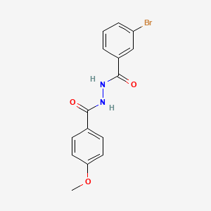 molecular formula C15H13BrN2O3 B5575122 3-bromo-N'-(4-methoxybenzoyl)benzohydrazide 