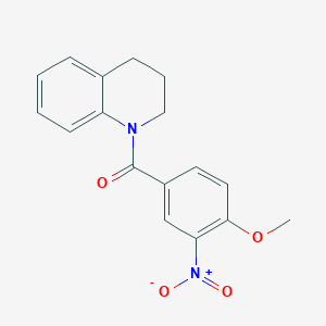 molecular formula C17H16N2O4 B5575125 1-(4-methoxy-3-nitrobenzoyl)-1,2,3,4-tetrahydroquinoline 