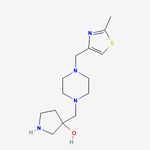 3-({4-[(2-methyl-1,3-thiazol-4-yl)methyl]-1-piperazinyl}methyl)-3-pyrrolidinol dihydrochloride