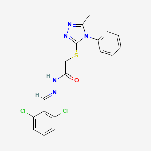 N'-(2,6-dichlorobenzylidene)-2-[(5-methyl-4-phenyl-4H-1,2,4-triazol-3-yl)thio]acetohydrazide