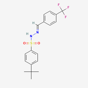 4-tert-butyl-N'-[4-(trifluoromethyl)benzylidene]benzenesulfonohydrazide