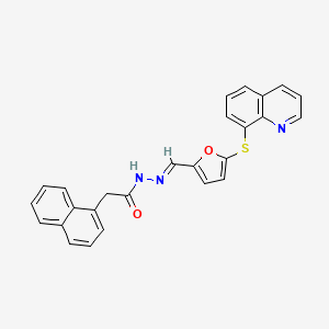 2-(1-naphthyl)-N'-{[5-(8-quinolinylthio)-2-furyl]methylene}acetohydrazide