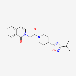 2-{2-[4-(3-isopropyl-1,2,4-oxadiazol-5-yl)piperidin-1-yl]-2-oxoethyl}isoquinolin-1(2H)-one