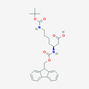 B557518 (S)-3-((((9H-Fluoren-9-yl)methoxy)carbonyl)amino)-7-((tert-butoxycarbonyl)amino)heptanoic acid CAS No. 203854-47-1