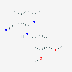 2-[(3,4-dimethoxyphenyl)amino]-4,6-dimethylnicotinonitrile