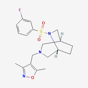 (1S*,5R*)-3-[(3,5-dimethyl-4-isoxazolyl)methyl]-6-[(3-fluorophenyl)sulfonyl]-3,6-diazabicyclo[3.2.2]nonane