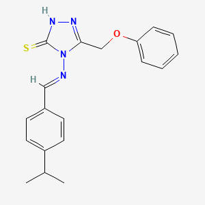 4-[(4-isopropylbenzylidene)amino]-5-(phenoxymethyl)-4H-1,2,4-triazole-3-thiol