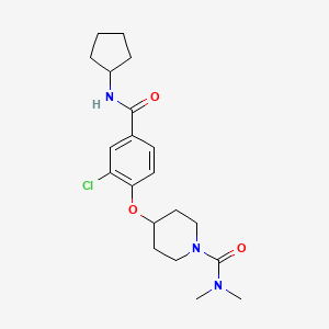 4-{2-chloro-4-[(cyclopentylamino)carbonyl]phenoxy}-N,N-dimethylpiperidine-1-carboxamide