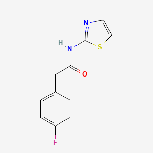 molecular formula C11H9FN2OS B5575290 2-(4-fluorophenyl)-N-1,3-thiazol-2-ylacetamide 