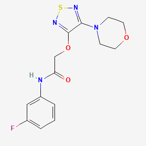 N-(3-fluorophenyl)-2-[(4-morpholin-4-yl-1,2,5-thiadiazol-3-yl)oxy]acetamide