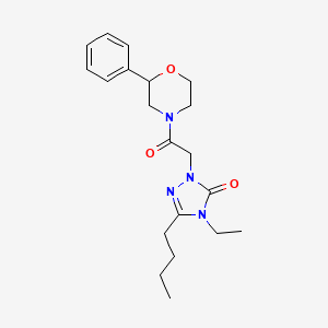 molecular formula C20H28N4O3 B5575308 5-丁基-4-乙基-2-[2-氧代-2-(2-苯基-4-吗啉基)乙基]-2,4-二氢-3H-1,2,4-三唑-3-酮 