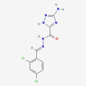 molecular formula C10H8Cl2N6O B5575343 3-氨基-N'-(2,4-二氯苄叉亚甲基)-1H-1,2,4-三唑-5-甲酰肼 