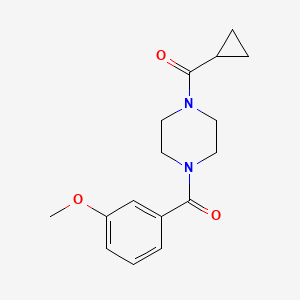 molecular formula C16H20N2O3 B5575376 1-(cyclopropylcarbonyl)-4-(3-methoxybenzoyl)piperazine 