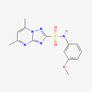 N-(3-methoxyphenyl)-5,7-dimethyl[1,2,4]triazolo[1,5-a]pyrimidine-2-sulfonamide