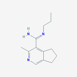 molecular formula C13H19N3 B5575395 3-methyl-N-propyl-6,7-dihydro-5H-cyclopenta[c]pyridine-4-carboximidamide 