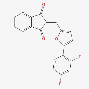 2-{[5-(2,4-difluorophenyl)-2-furyl]methylene}-1H-indene-1,3(2H)-dione