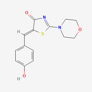 molecular formula C14H14N2O3S B5575430 5-(4-hydroxybenzylidene)-2-(4-morpholinyl)-1,3-thiazol-4(5H)-one 