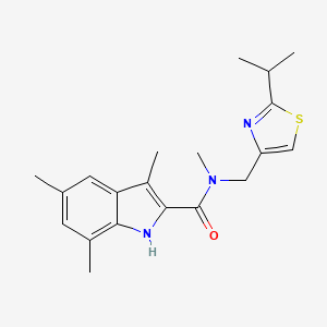 N-[(2-isopropyl-1,3-thiazol-4-yl)methyl]-N,3,5,7-tetramethyl-1H-indole-2-carboxamide