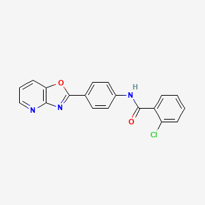 2-chloro-N-(4-[1,3]oxazolo[4,5-b]pyridin-2-ylphenyl)benzamide