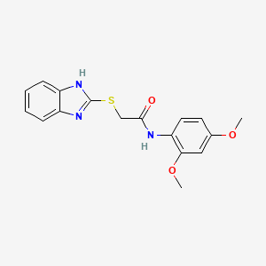 molecular formula C17H17N3O3S B5575516 2-(1H-benzimidazol-2-ylthio)-N-(2,4-dimethoxyphenyl)acetamide 