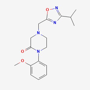 4-[(3-isopropyl-1,2,4-oxadiazol-5-yl)methyl]-1-(2-methoxyphenyl)-2-piperazinone