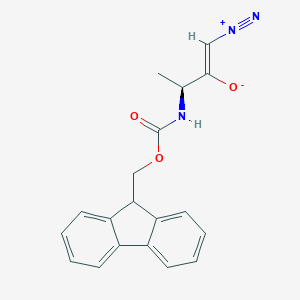 molecular formula C19H17N3O3 B557554 N-α-(9-芴甲氧羰基)-L-丙氨酰重氮甲烷，(3S)-3-Fmoc-氨基-1-重氮-2-丁酮 CAS No. 193954-23-3