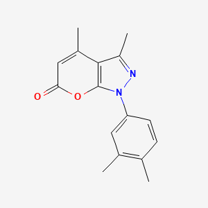 1-(3,4-dimethylphenyl)-3,4-dimethylpyrano[2,3-c]pyrazol-6(1H)-one