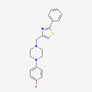 1-(4-fluorophenyl)-4-[(2-phenyl-1,3-thiazol-4-yl)methyl]piperazine