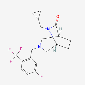 (1S,5R)-6-(cyclopropylmethyl)-3-[[5-fluoro-2-(trifluoromethyl)phenyl]methyl]-3,6-diazabicyclo[3.2.2]nonan-7-one