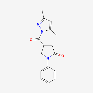 4-[(3,5-dimethyl-1H-pyrazol-1-yl)carbonyl]-1-phenyl-2-pyrrolidinone