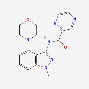 N-(1-methyl-4-morpholin-4-yl-1H-indazol-3-yl)pyrazine-2-carboxamide