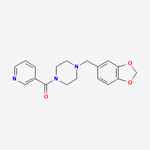 [4-(1,3-benzodioxol-5-ylmethyl)piperazino](3-pyridyl)methanone