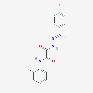 2-[2-(4-fluorobenzylidene)hydrazino]-N-(2-methylphenyl)-2-oxoacetamide