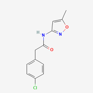 molecular formula C12H11ClN2O2 B5575652 2-(4-chlorophenyl)-N-(5-methyl-1,2-oxazol-3-yl)acetamide 