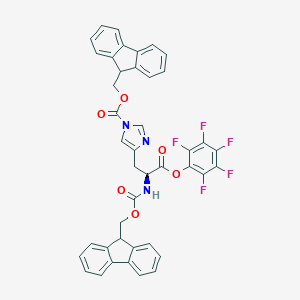 molecular formula C42H28F5N3O6 B557573 9H-fluoren-9-ylmethyl 4-[(2S)-2-(9H-fluoren-9-ylmethoxycarbonylamino)-3-oxo-3-(2,3,4,5,6-pentafluorophenoxy)propyl]imidazole-1-carboxylate CAS No. 114616-10-3